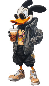 Daffy Duck Streetwear V2 Vinyl Car Decal Sticker – Waterproof & UV-Resistant 8"