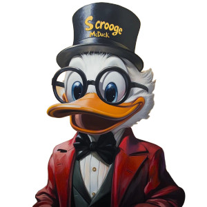 Scrooge Mcduck Portrait V3 Vinyl Car Decal Sticker – Waterproof & UV-Resistant 8"