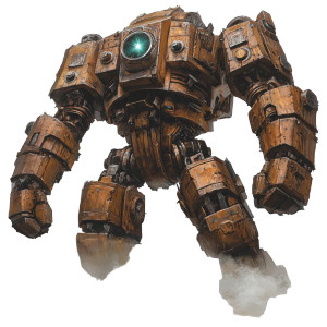 Gargantuan Warforged Robot Vinyl Car Decal Sticker – Waterproof & UV-Resistant 8"