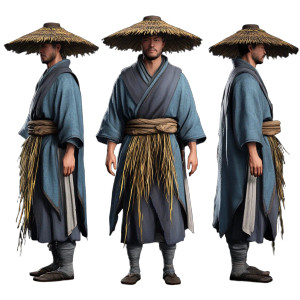 Ancient Chinese Farmer V3 Vinyl Car Decal Sticker – Waterproof & UV-Resistant 8"
