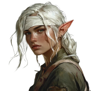 White-Haired Elf V2 Vinyl Car Decal Sticker – Waterproof & UV-Resistant 8"