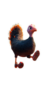 Sprinting Turkey Vinyl Car Decal Sticker – Waterproof & UV-Resistant 8"