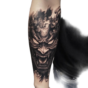Oni Mask Tattoos Vinyl Car Decal Sticker – Waterproof & UV-Resistant 8" Oni Mask Tattoos Vinyl Car Decal Sticker – Waterproof & UV-Resistant 8"