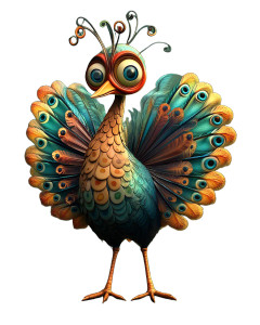 Abstract Thanksgiving Turkey V2 Vinyl Car Decal Sticker – Waterproof & UV-Resistant 8"