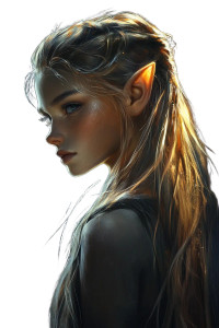 Glass Elf Girl Vinyl Car Decal Sticker – Waterproof & UV-Resistant 8"