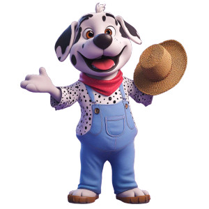 Cheerful Dog Character Vinyl Car Decal Sticker – Waterproof & UV-Resistant 8"