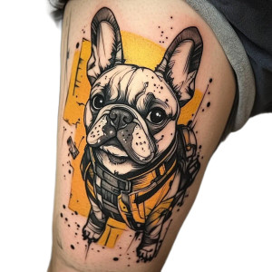 Borderlands Tattoo Bulldog Vinyl Car Decal Sticker – Waterproof & UV-Resistant 8"