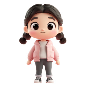 Cute 3D Character V7 Vinyl Car Decal Sticker – Waterproof & UV-Resistant 8"