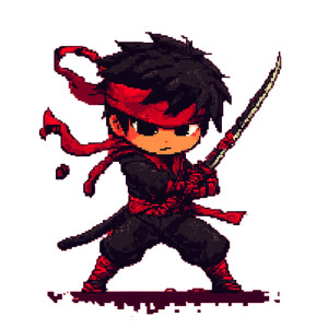 Chibi Ninja Art V2 Vinyl Car Decal Sticker – Waterproof & UV-Resistant 8"