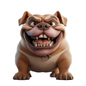 Toothless Bulldog Vinyl Car Decal Sticker – Waterproof & UV-Resistant 8"