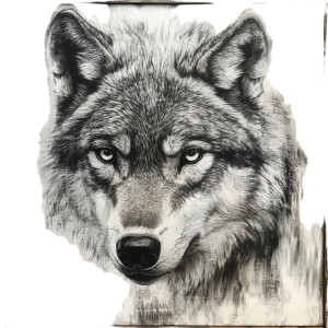 Wolf Portrait V2 Vinyl Car Decal Sticker – Waterproof & UV-Resistant 8"