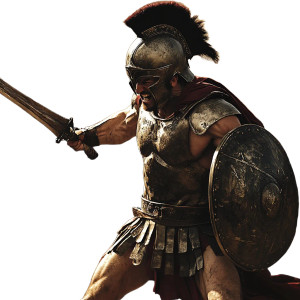 Achilles In Battle V6 Vinyl Car Decal Sticker – Waterproof & UV-Resistant 8"