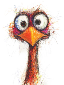 Scribble Turkey Vinyl Car Decal Sticker – Waterproof & UV-Resistant 8"