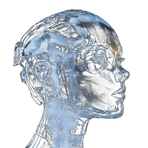 Ice Cyborg Girl Vinyl Car Decal Sticker – Waterproof & UV-Resistant 8"