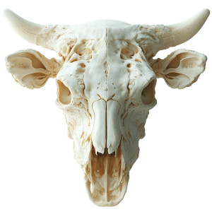 Cow Hybrid Head Vinyl Car Decal Sticker – Waterproof & UV-Resistant 8"