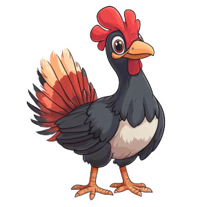 Cartoon Turkey Vector V2 Vinyl Car Decal Sticker – Waterproof & UV-Resistant 8"