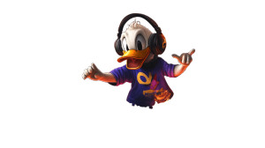 Dj Donald Duck V6 Vinyl Car Decal Sticker – Waterproof & UV-Resistant 8"