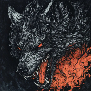 Demonic Wolf Vinyl Car Decal Sticker – Waterproof & UV-Resistant 8"