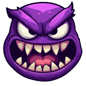 Purple Monster Head Vinyl Car Decal Sticker – Waterproof & UV-Resistant 8"