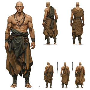 Fantasy Monk Model Vinyl Car Decal Sticker – Waterproof & UV-Resistant 8"