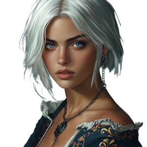 Fantasy Swashbuckler Woman Vinyl Car Decal Sticker – Waterproof & UV-Resistant 8"