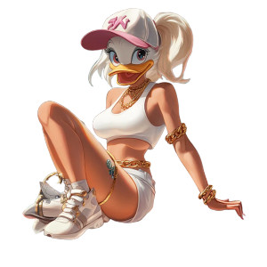 Stylish Daisy Duck Vinyl Car Decal Sticker – Waterproof & UV-Resistant 8"