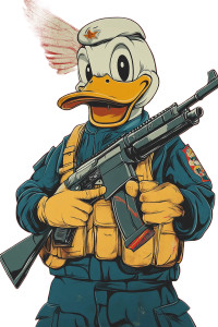 Military Cartoon Duck Vinyl Car Decal Sticker – Waterproof & UV-Resistant 8" Military Cartoon Duck Vinyl Car Decal Sticker – Waterproof & UV-Resistant 8"