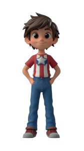 3D Cartoon Boy V10 Vinyl Car Decal Sticker – Waterproof & UV-Resistant 8"