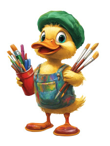 The Artistic Duck Vinyl Car Decal Sticker – Waterproof & UV-Resistant 8" The Artistic Duck Vinyl Car Decal Sticker – Waterproof & UV-Resistant 8"
