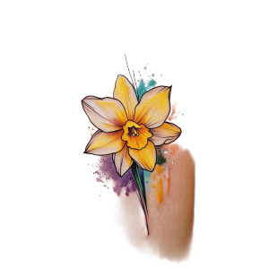 Watercolour Daffodil Tattoo Vinyl Car Decal Sticker – Waterproof & UV-Resistant 8" Watercolour Daffodil Tattoo Vinyl Car Decal Sticker – Waterproof & UV-Resistant 8"