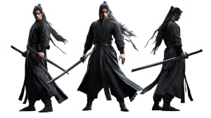 Martial Arts Swordsman V2 Vinyl Car Decal Sticker – Waterproof & UV-Resistant 8"