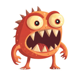 Childish Cartoon Monsters Vinyl Car Decal Sticker – Waterproof & UV-Resistant 8"