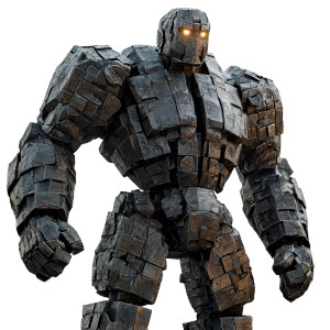 Blocky Iron Golem Vinyl Car Decal Sticker – Waterproof & UV-Resistant 8"