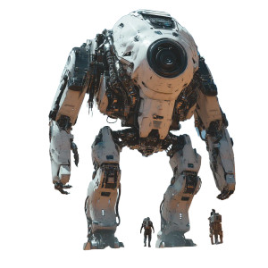 Huge Dune Robot Vinyl Car Decal Sticker – Waterproof & UV-Resistant 8"