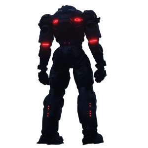 Black Mech Suit Vinyl Car Decal Sticker – Waterproof & UV-Resistant 8"
