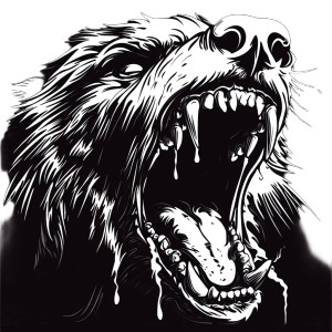 Scary Beast Mouth Vinyl Car Decal Sticker – Waterproof & UV-Resistant 8"