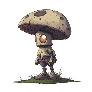 Mushroom Creature V4 Vinyl Car Decal Sticker – Waterproof & UV-Resistant 8"