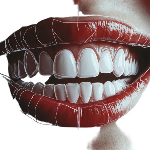 Digital Smile Sketch Vinyl Car Decal Sticker – Waterproof & UV-Resistant 8"