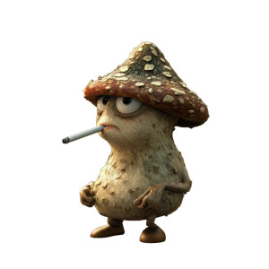 Smoking Morel Vinyl Car Decal Sticker – Waterproof & UV-Resistant 8"