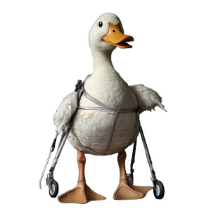 Aflac Duck Injured Vinyl Car Decal Sticker – Waterproof & UV-Resistant 8"