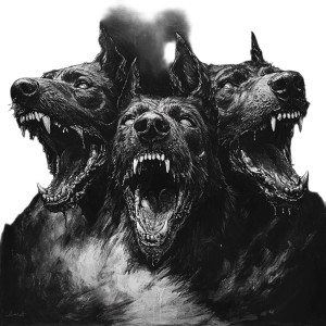 Kerberos Three-Headed Dog Vinyl Car Decal Sticker – Waterproof & UV-Resistant 8"