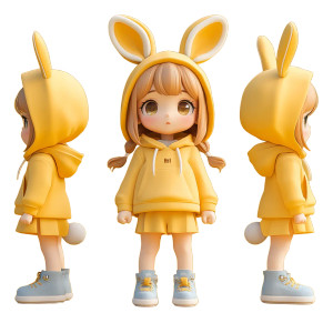 Cute Kangaroo Girl Toy Vinyl Car Decal Sticker – Waterproof & UV-Resistant 8"