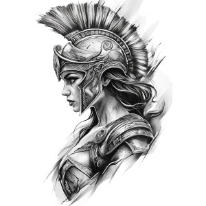 Athena Tattoo Design V5 Vinyl Car Decal Sticker – Waterproof & UV-Resistant 8"