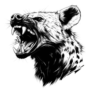 Roaring Hyena Vinyl Car Decal Sticker – Waterproof & UV-Resistant 8"