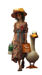 Dutch Woman With Duck Vinyl Car Decal Sticker – Waterproof & UV-Resistant 8" Dutch Woman With Duck Vinyl Car Decal Sticker – Waterproof & UV-Resistant 8"