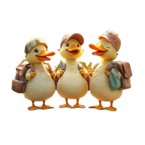 Ducks With Schoolbags Vinyl Car Decal Sticker – Waterproof & UV-Resistant 8" Ducks With Schoolbags Vinyl Car Decal Sticker – Waterproof & UV-Resistant 8"