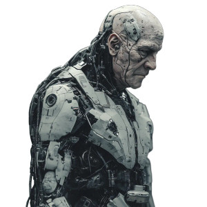 Futuristic Cybernetic Robot Vinyl Car Decal Sticker – Waterproof & UV-Resistant 8"