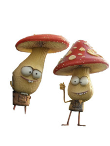 Hippie Mushroom Characters Vinyl Car Decal Sticker – Waterproof & UV-Resistant 8"