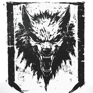 Metal Wolf Logo Vinyl Car Decal Sticker – Waterproof & UV-Resistant 8"