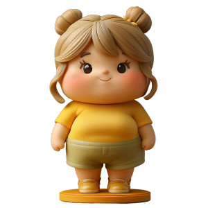 3D Plastic Doll Vinyl Car Decal Sticker – Waterproof & UV-Resistant 8"